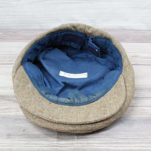 Vintage! Hatterdashery Wool Tweed Brown Tan Snap Cabbie Newsboy Cap Size S - Picture 8 of 10
